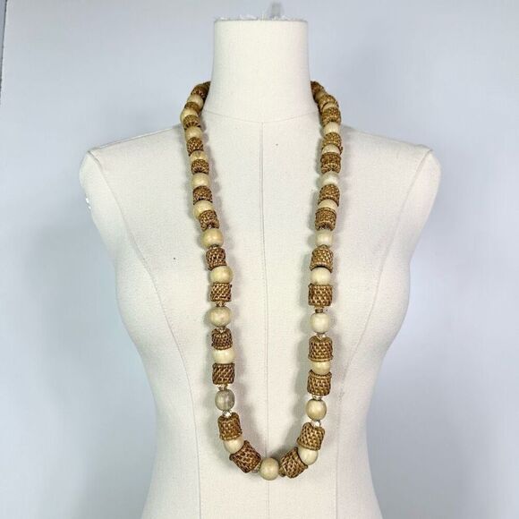 NEW Mare Sole Amore Beagle Necklace OS Festival Boho Natural Lagenlook Beachy - Picture 5 of 7